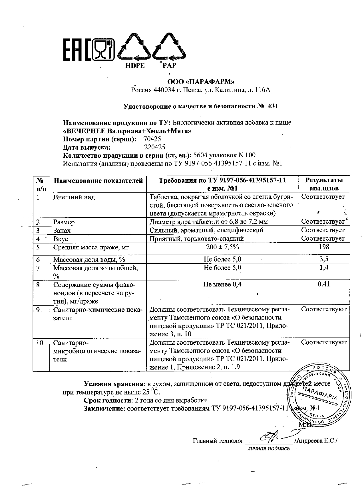 Паспорт №042025
